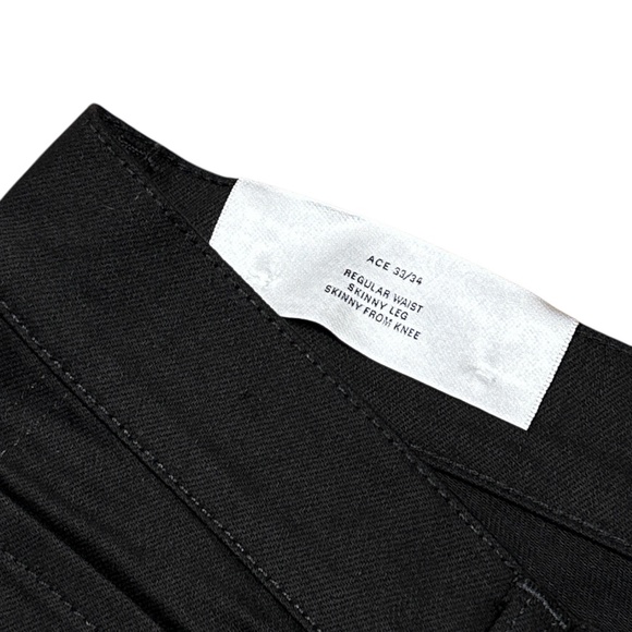 NWT Acne Studios Ace Stay Cash Skinny Black Denim Jeans Mens 33 - Picture 6 of 11